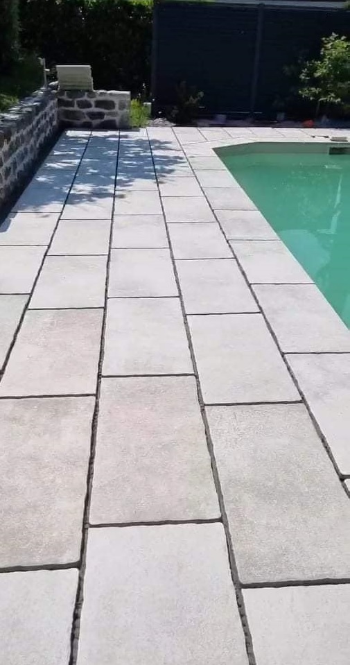 Pose de carrelage 80x30 piscine